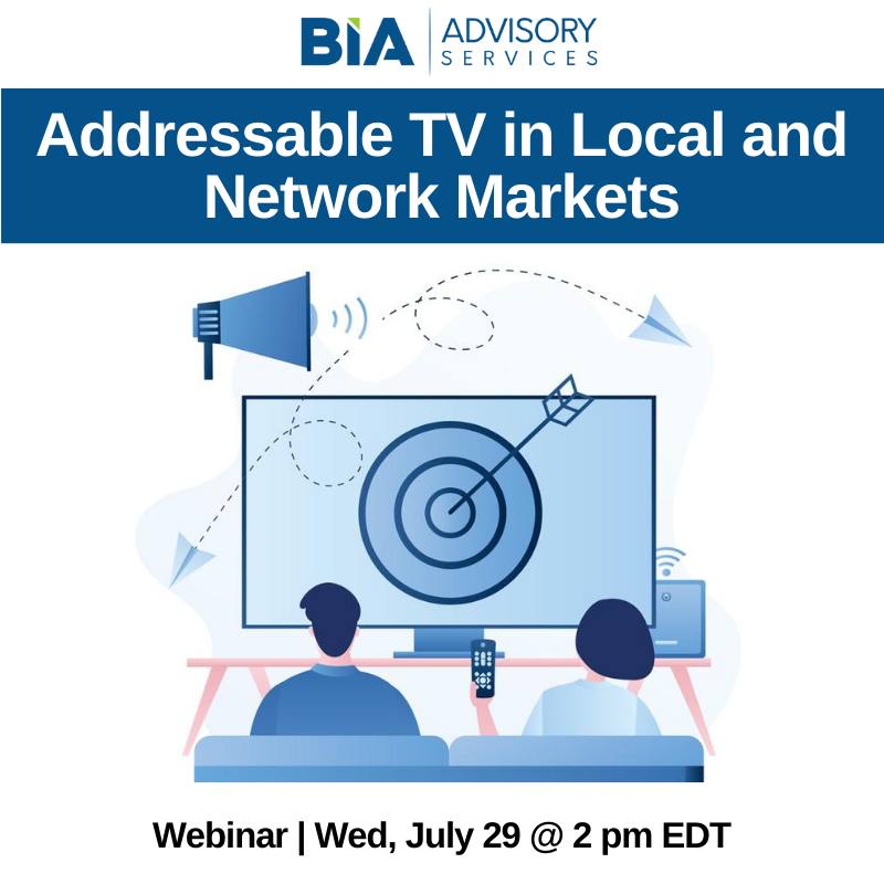 State Of Addressable TV In Local And Network Markets: Webinar July 29
