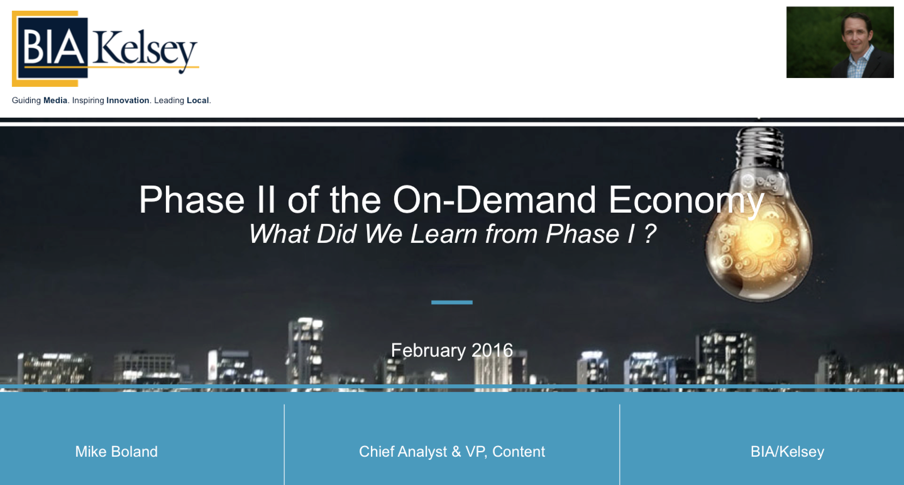 Analyst Workshop: What Will The Next Era Of On Demand Look Like?